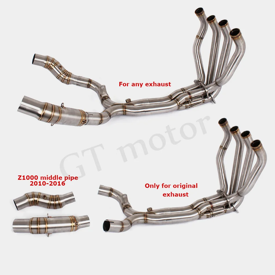 Полная выхлопная система мотоцикла труба Модифицированная передняя Труба для KAWASAKI Z1000 2010 2011 2012 2013