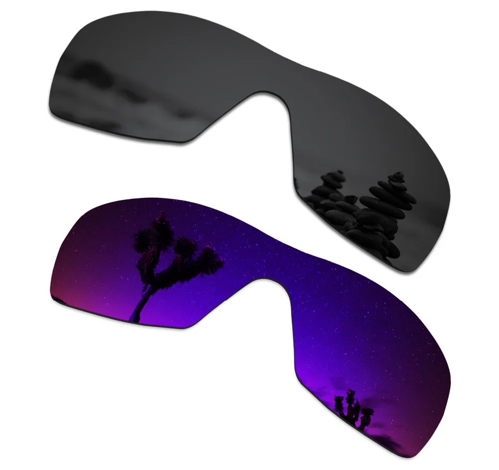 SmartVLT 2 Pieces Polarized Sunglasses Replacement Lenses for Oakley Dart Stealth Black and