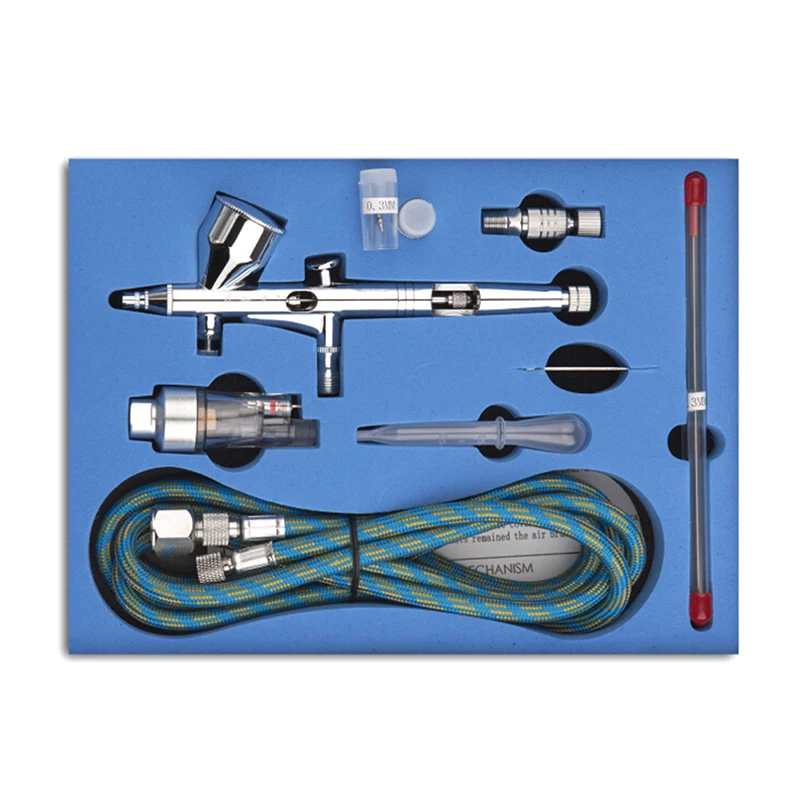 1 Set NEW Dual Action 3 Airbrush Air Compressor Kit Craft Cake Paint Art Spray Gun Power Tools Wholesale