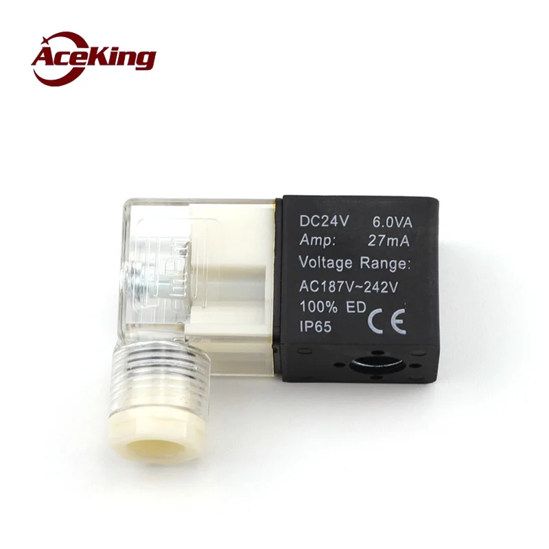 

Magnetic valve coil 220v 24v 12v 4v310-10 4v210-08 pneumatic electromagnetic control valve indicator light coil