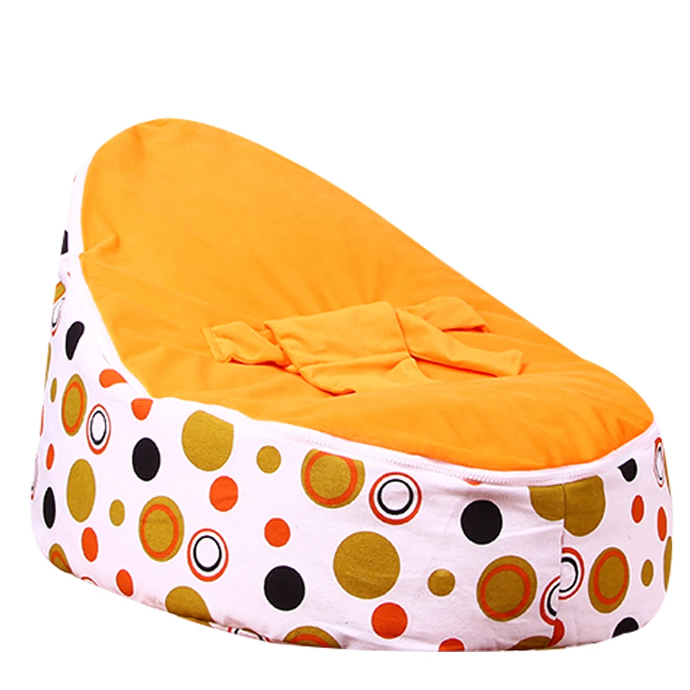 Levmoon Medium Brown Circle Print Bean Bag Chair Kids Bed For Sleeping Portable Folding Child Seat Sofa Zac Without The Filler Levmoon Medium Brown Circle Print Bean Bag Chair Kids Bed For Sleeping Portable Folding Child Seat Sofa Zac Without The Filler
