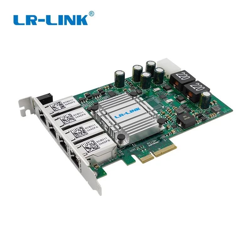 

LR-Link 9724HT-POE POE+ Gigabit Ethernet Frame Grabber Quad Port PCI Express RJ45 Video Capture Card Intel I350 Nic