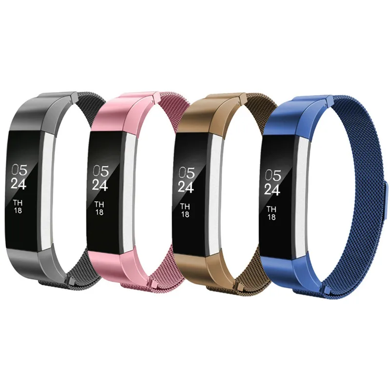 

Fashion strap For Fitbit Alta HR/Alta Replacement band Milanese loop Strap metal bracelet Stainless Steel wrist band Breathable