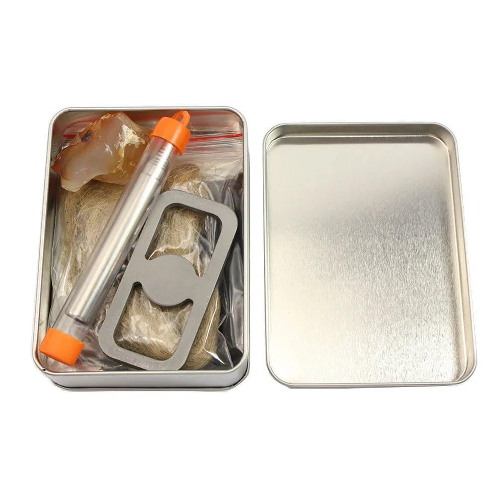 

HOT ! Outdoor Flint Starter Steel Striker Kit Camping Fire Starter Lighter Camping Survival Tools Primitive Fire Starter for BBQ