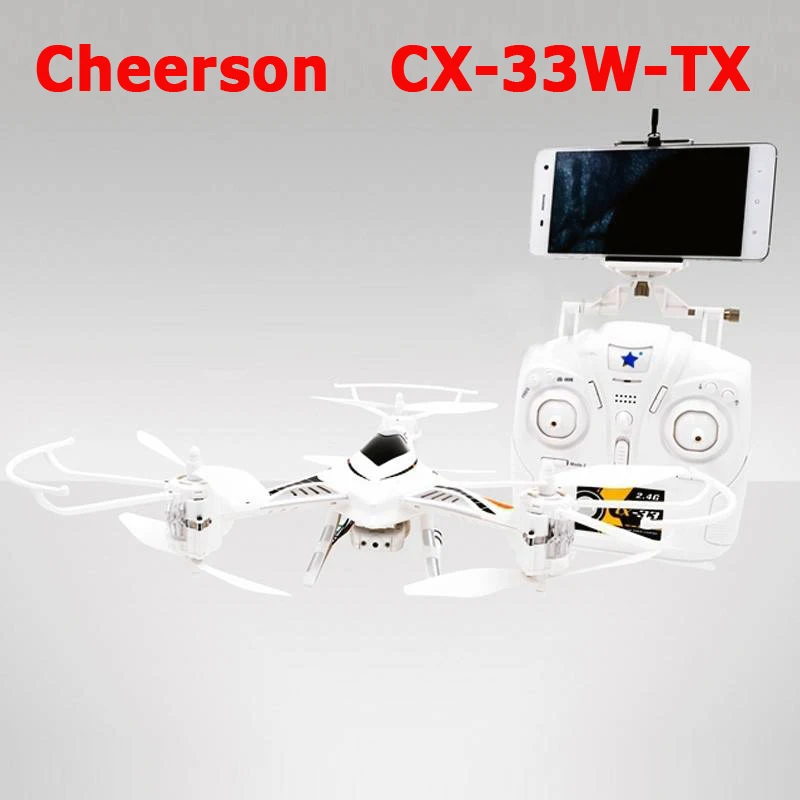 

Cheerson CX-33W CX33W One-Key-return & Take Off Barometer Set High RC Quadcopter With 720P HD Camera WIFI FPV RC Tricopter RTF