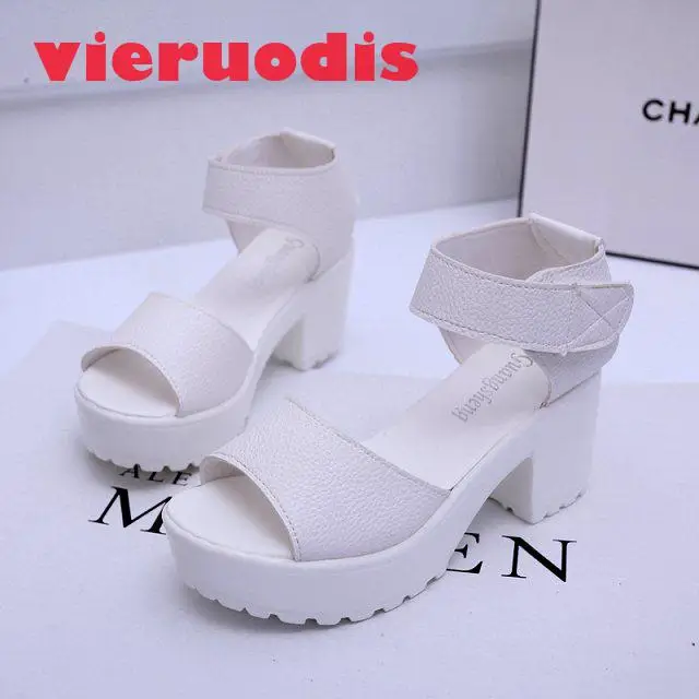 

Summer's new minimalist sandals with WADDLE bottom waterproof table thick heel cake shoes thick bottom ladies Roman sandals