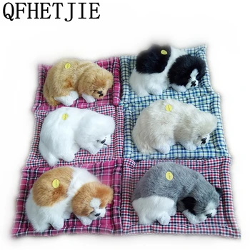 

QFHETJIE Car Interior Accessories 100% New Plush Simulation Sleep Puppy Dashboard Decoration Home Decoration Accessories