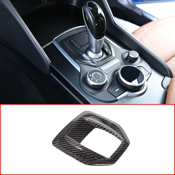 

Real Carbon Fiber Car Center Console Gear Shift Panel Cover Trim Sticker For Alfa Romeo Giulia For Alfa Romeo Stelvio 2017-2018