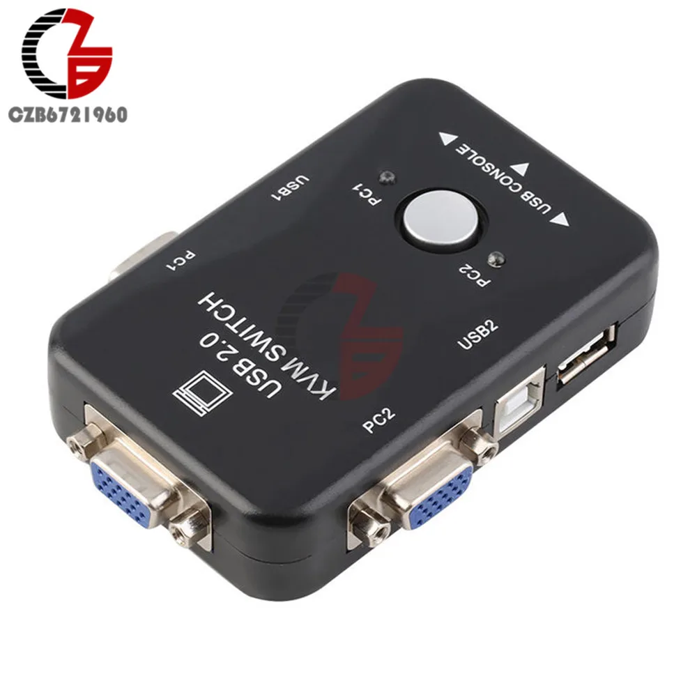 

NEW USB KVM Switch Switcher 2 Port VGA SVGA Switch Box USB 2.0 Mouse Keyboard 1920*1440
