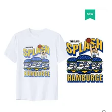 Kt Томпсон баскетбольный свитшот с коротким рукавом для мужчин летняя новая баскетбольная рубашка баскетбольный Свитшот