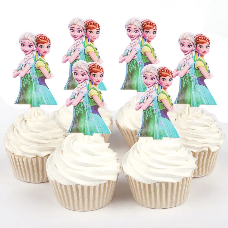 50 шт. Дисней Холодное сердце принцесса Эльза Ана Винни Пух бумажный кекс Топпер