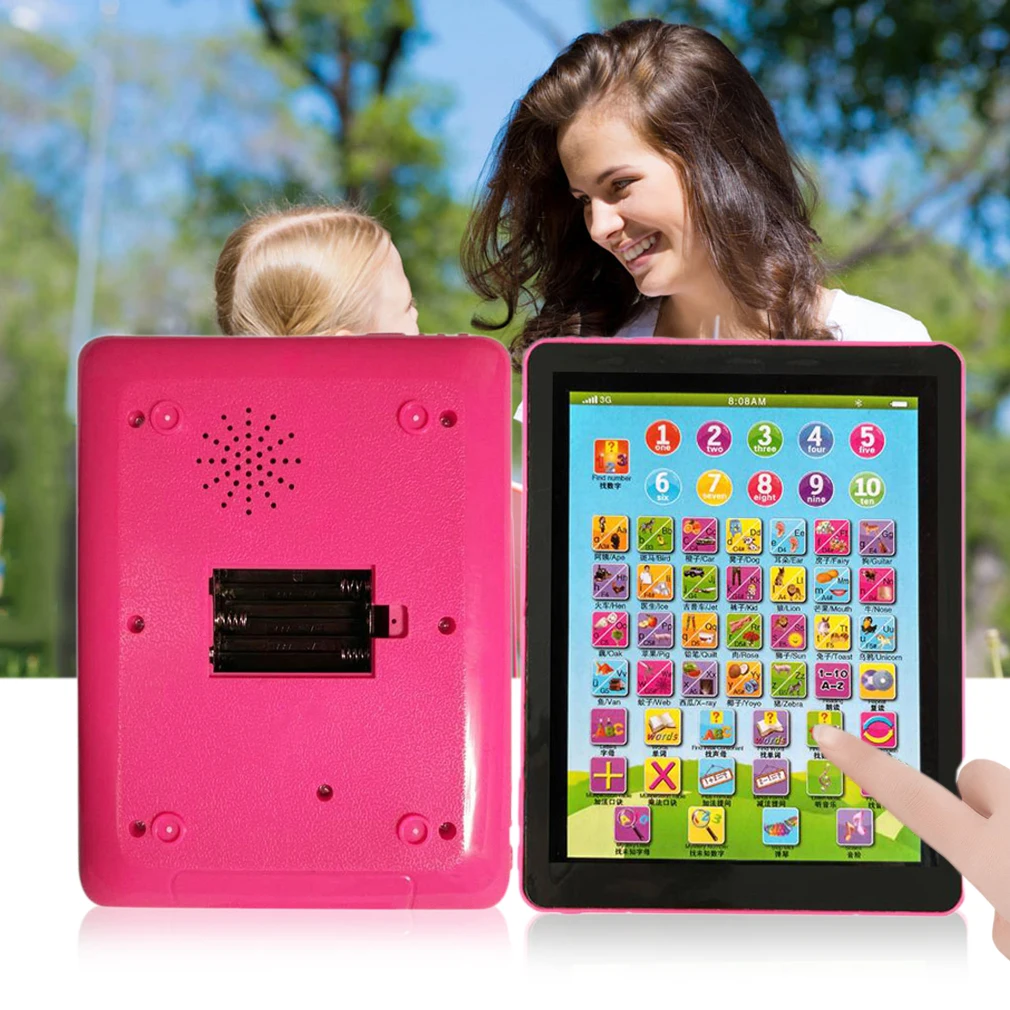 

2 Colors Tablet Pad Computer For Kid Children Learning English Educational Teach Toy New Hot!