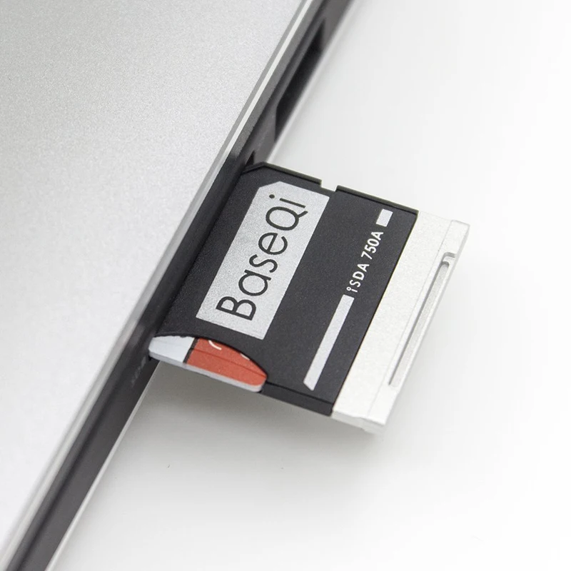 BaseQi Алюминиевый мини-накопитель Micro SD T-Flash карта памяти адаптер увеличение памяти для Dell XPS 1" 9550 модель 750A