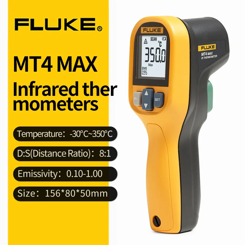 FLUKE инфракрасный термометр 59 MT4MAX F62MAX Высокая точность бытовой выпечки температура пистолет - Цвет: MT4 MAX