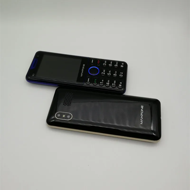 Maxfone V1 оригинальный кнопочный мобильный телефон с 2 8 дюймовым экраном 3 Sims камера