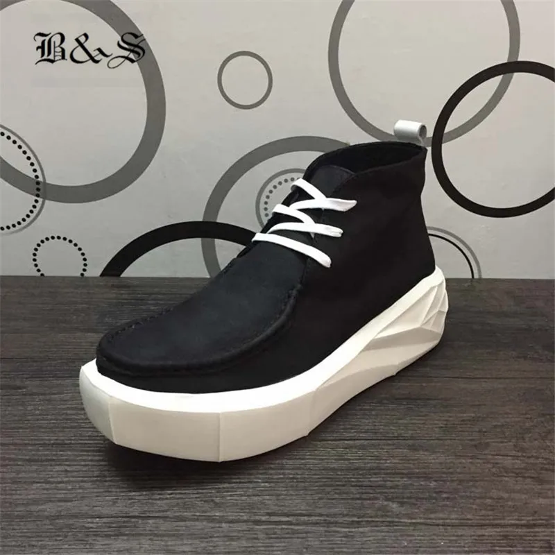Et En Chaussures Cuir 1 Casual 2018 Noir Épaisse De Outillage Bottes s Croûte Rue S Véritable 2 Personnalité Muffins Gros Orteil Hommes 2YWED9IH