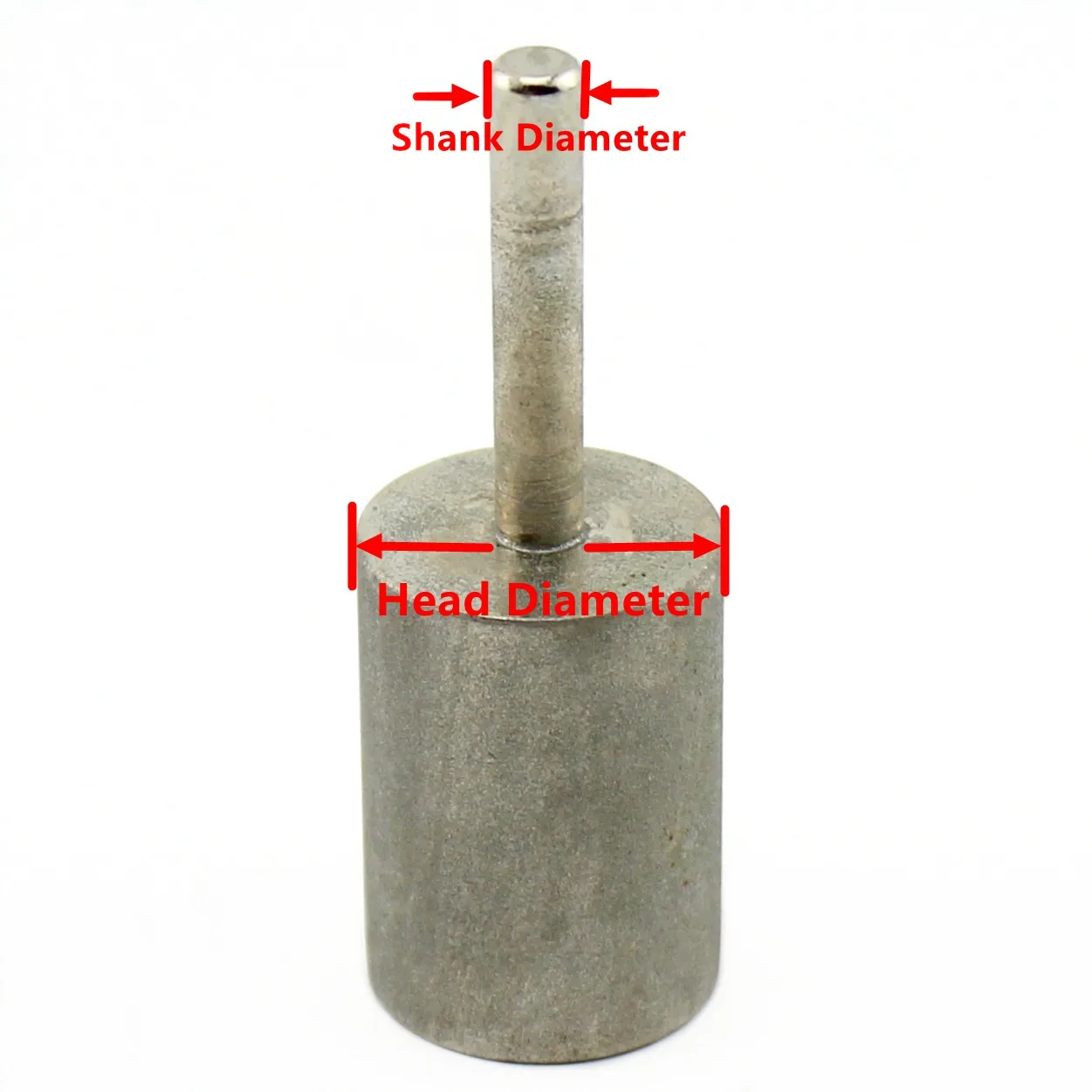 JOINER Diamond Coated Cylinder Head 16 mm Cylindrical Mounted Points Grinding Bit Shank 6-6.4 mm Grit 1000 for Precision Grinding Precious Stone Agates Gems