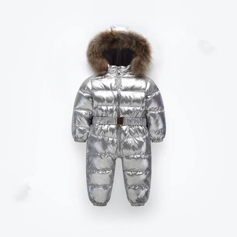 

Warm Baby Kids Infant Snowsuit Kid Jumpsuit Children Outerwear Baby Wear fleece Children Winter Jumpsuits Fur Hood Down Rompers