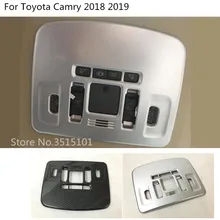 Car cover stick front head read reading switch button loof light lamp frame trim 1pcs For Toyota New Camry XV70 2017 2018 2019