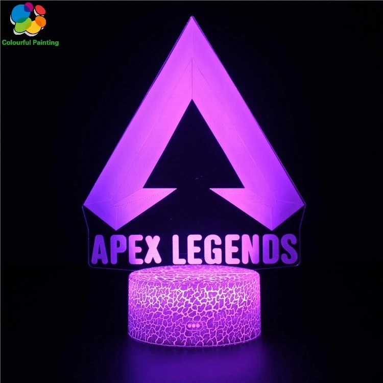 

Remote Control APEX LEGENDS Robot Photo 3D Light LED Crack Night Light 7 Colors Changing 3AA Battery Powered USB Lamp Gift 4
