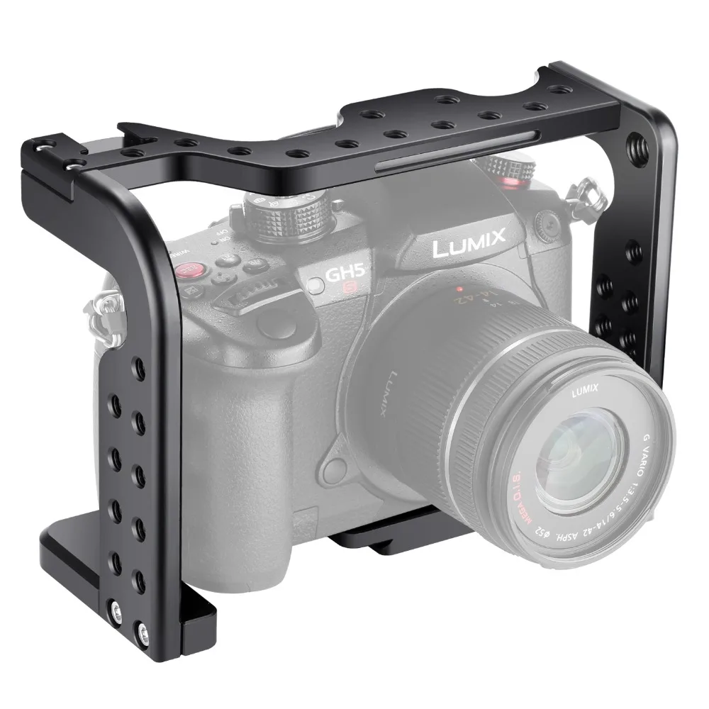 Neewer камера видео клетка для фильм решений Совместимость с Panasonic Lumix GH5/GH5S камера, алюминиевый сплав(черный
