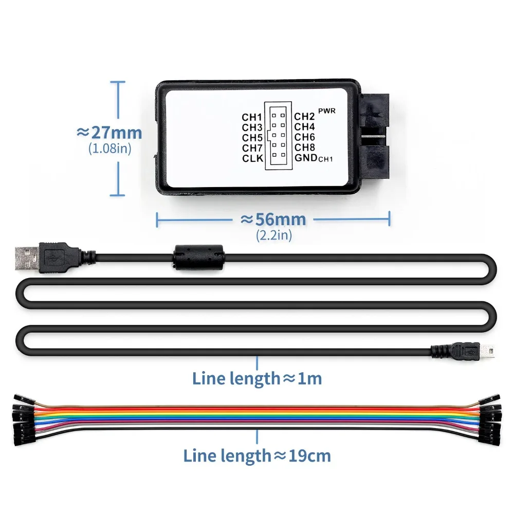 USB Logic SCM 24 МГц 8 каналов 24 м/секунд логический анализатор отладчик для ARM FPGA логический анализатор логика 24 м 8CH