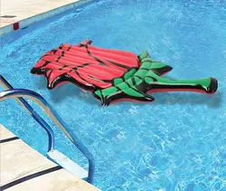 190 см 74 дюйма гигантские надувные красная роза бассейна надувной матрас надувной цветок Плавание кольцо кровать буй воды лодка игрушки Для