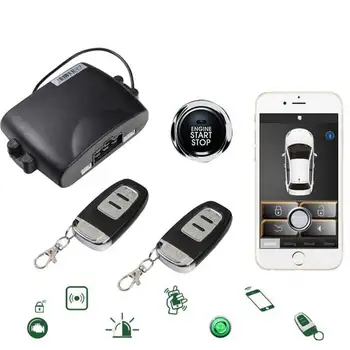 

Auto Keyless Entry For Jeep Cherokee 2018 Car Alarm System PKE Button Push With Smart Key Remote Start Remote Central Locking