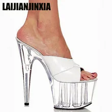 LAIJIANJINXIA/тапочки на высоком каблуке 15 см; Клубная обувь для ночного клуба; пикантная обувь для танцев на шесте; женская обувь на платформе; обувь для танцев; K-002