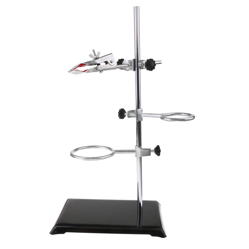 

School Chemistry & Physical Experiment Beaker Tube Clamp Boss Head Loop Kits Lab Experiment Stand for Child Education