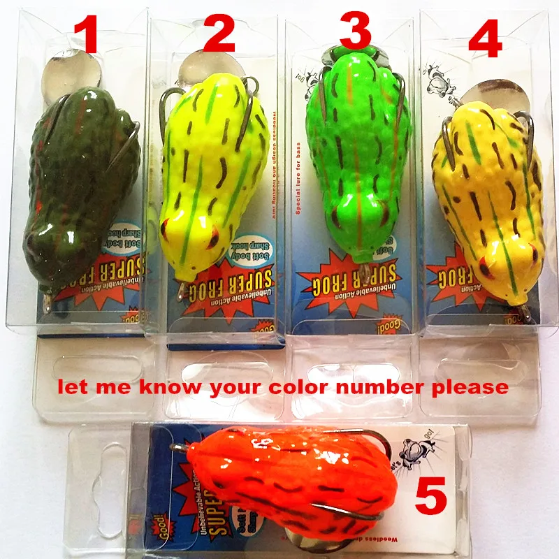 

soft frog fishing lure soft bait new double hook 5cm 10g and popper 6cm 15g soft Lure free shipping