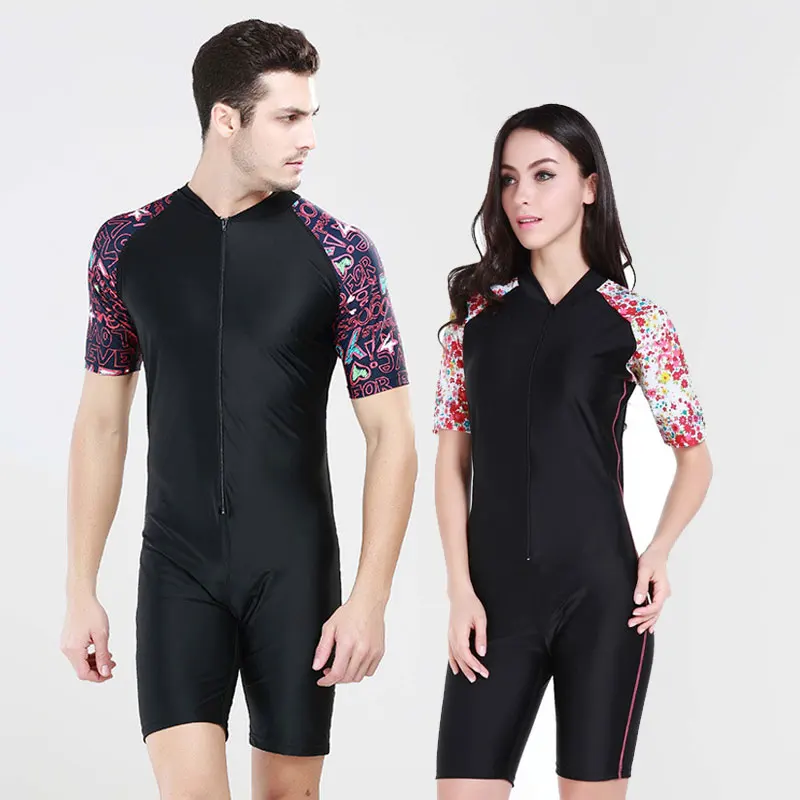 swimwear with sleeves and shorts