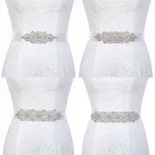 Inofinn белого цвета с украшением в виде кристаллов Свадебные ремни атласная свадьбное платье со стразами Пояс аксессуары для свадьбы свадебный ленточный пояс T15