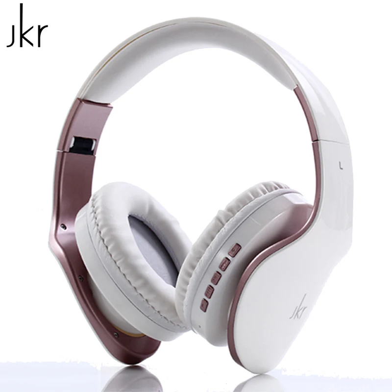 

JKR 102B Bluetooth Headphone Wireless Headset Stereo Music with Mic Support TF Card FM Radio and Memory Card Bluetooth Earphones