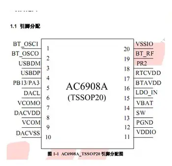 

10pcs X AC6908A AC6908 Bluetooth headphone speaker chip NEW Free Shipping