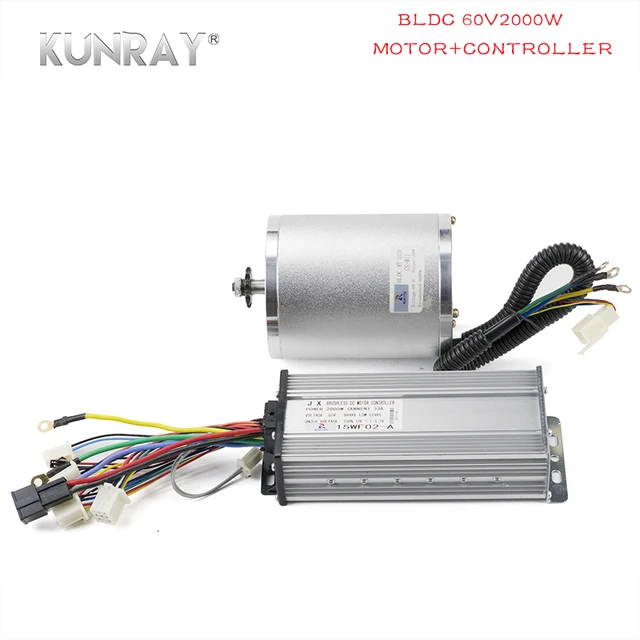 US $101.60 KUNRAY BLDC 60V2000W Motor With 15MOSFET 33A Brushless DC Motor Controller Electric Scooter Ebike Q