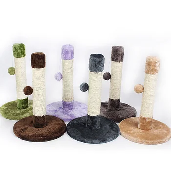 

Cat Scratching Post Pet Durable Sisal Cat Grinding Claws Scratcher Eco-Friendly Design Cat Toy Furniture with Plush Bottom