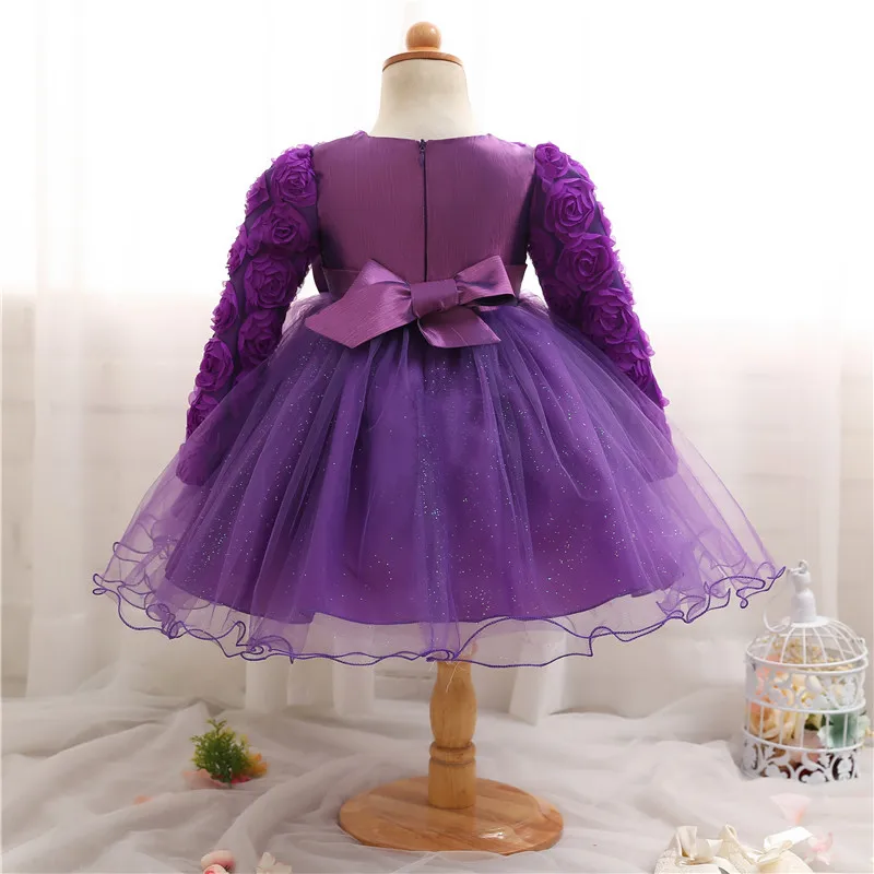 Детские платья для девочек; Платья с цветочным узором для маленьких девочек; новая осенняя одежда принцессы; vestido infantil Para Festa; платья-пачки для малышей