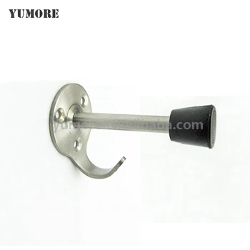 

DHL Free Shipping Stainless steel Solid Door Stopper with Hook For Toilet 200pcs/lot