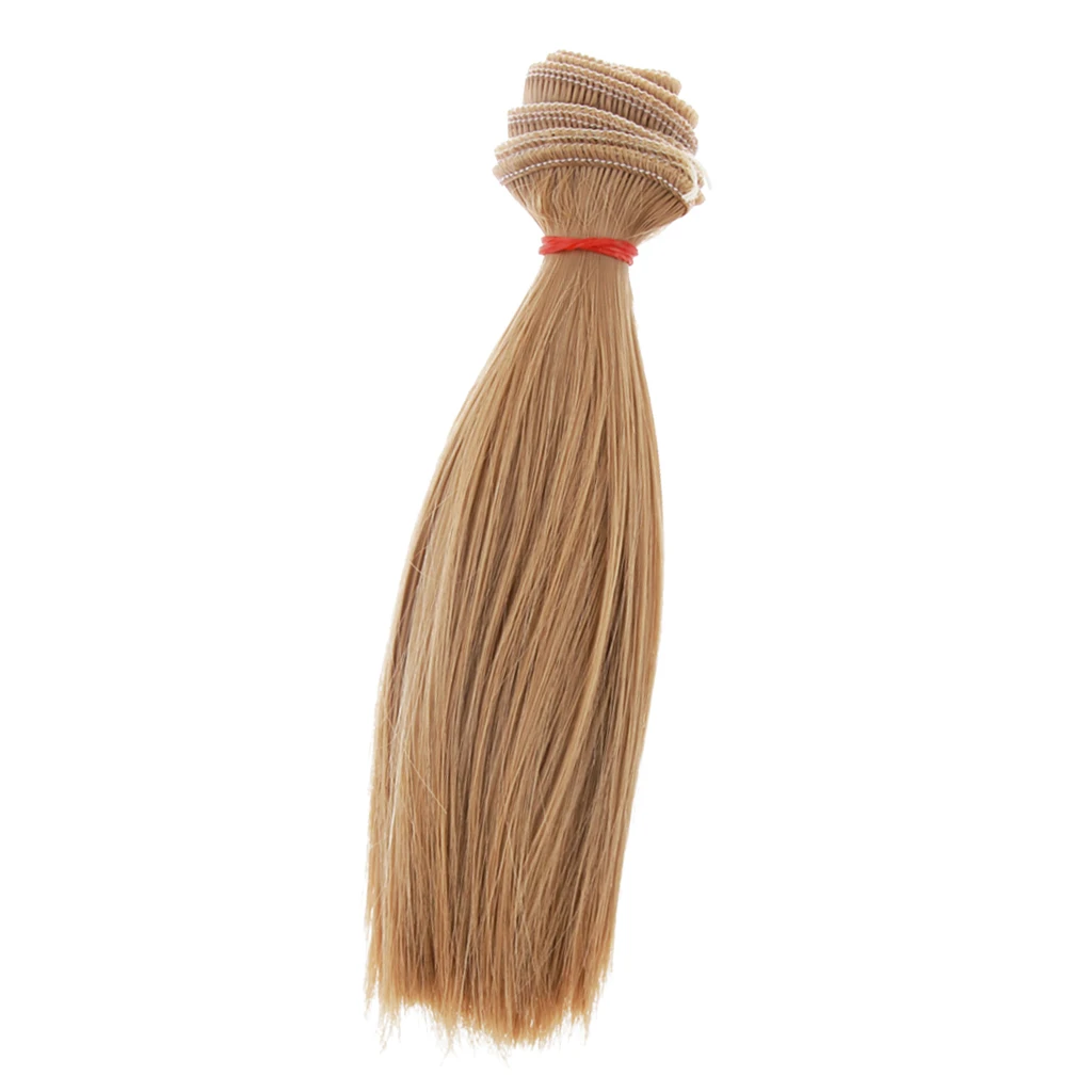 15x100cm  DIY Wig Straight Hair for Dolls Outfit Accessories  Circumference of the head 17-22cm  High-temperature wire material
