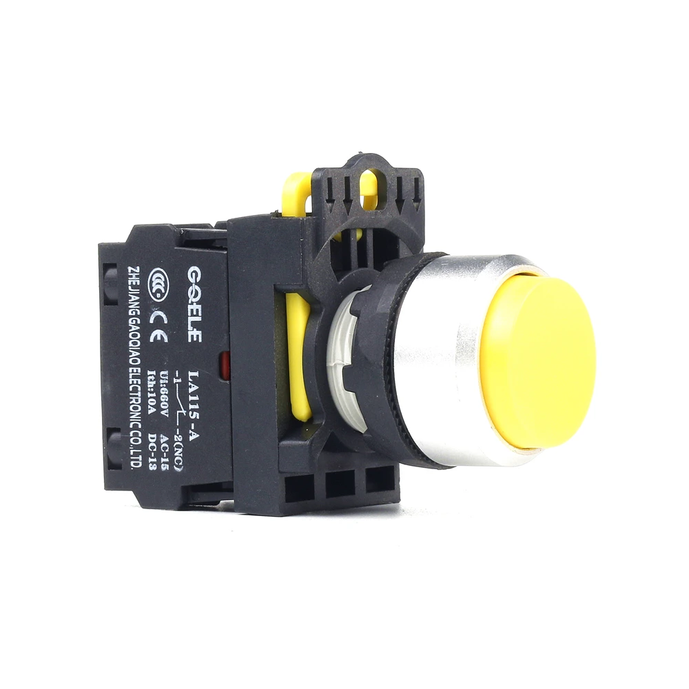 

5 PCS Push button switch Extended button Latching OR Momentary IP65 LA115-A2-11H-R