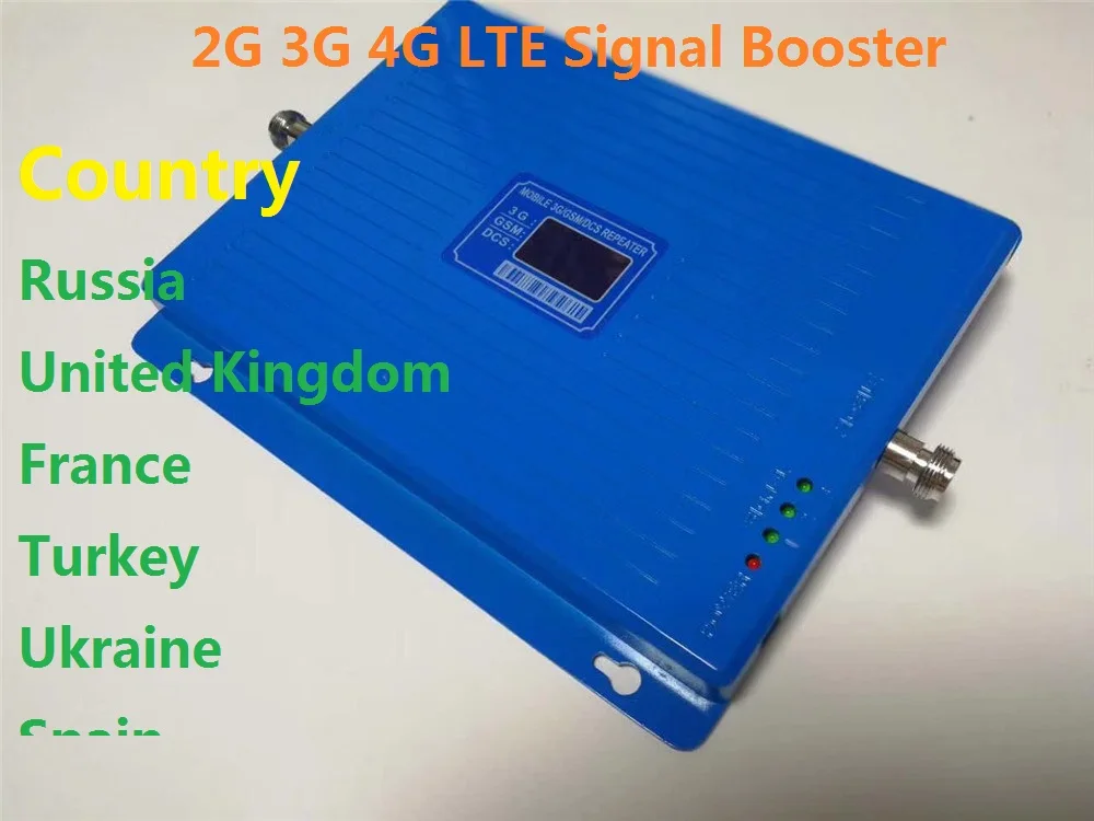 ZQTMAX 2G 3g 4G трехдиапазонный усилитель сигнала 900 1800 2100 UMTS LTE сотовый телефон GSM DCS WCDMA 75 дБ повторитель