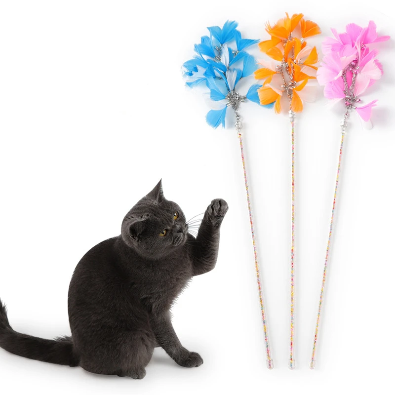 Hellomoon Color Acrylic Tube Connected Feathers To Make Cat Sticks Cat