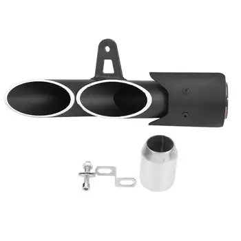 

51mm Motorcycle Dual-outlet Exhaust Tail Pipe Muffler Tailpipe Tip for Yamaha YZF-R6 /Suzuki GSX-R/BMW S1000RR/Honda CBR250RR
