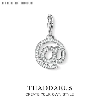 

Internet Email @ Me Charms Fit Thomas Bracelet, 925 Sterling Silver European Fashion Jewelry Club, Gift for Women and Men