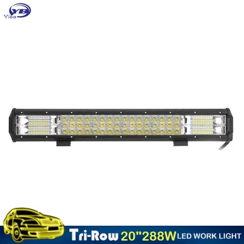 

20 inch 288W new wide beam new design reflector 4x4 truck auto car high power offroad 12v led work light for JEEP car