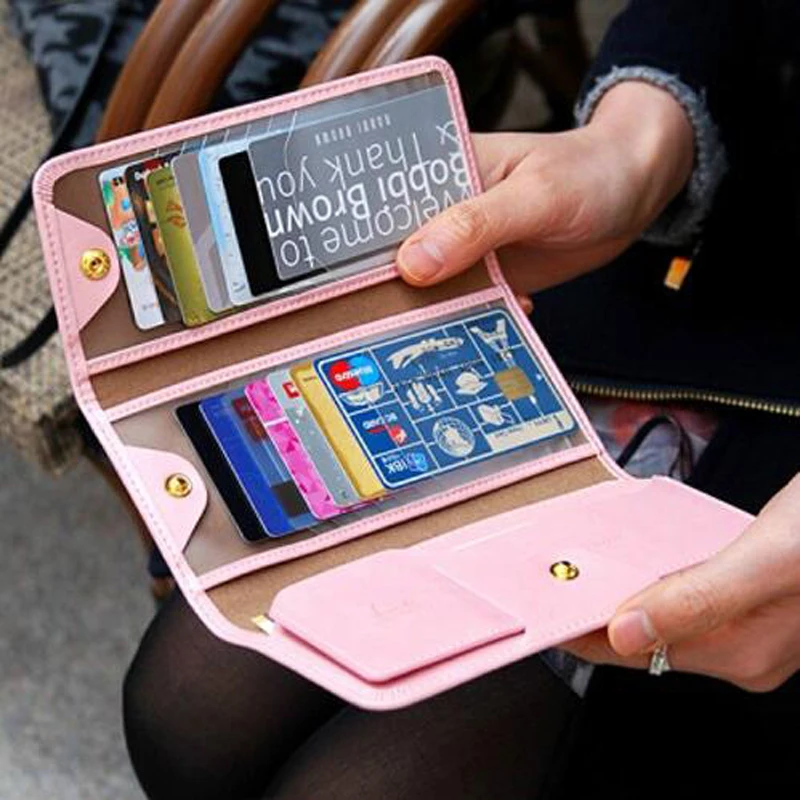 

Fashion Men business card holder PU women Credit Card Case Colorful Bank/ID Card Bag 17*9.5cm