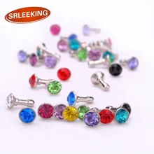 SRLEEKING 10 шт./партия staubstecker шикарная Алмазная Заглушка с самоцветом разъем для наушников Анти-сумочка пылезащитный Разъем 3,5 мм универсальный штекер смешанных цветов