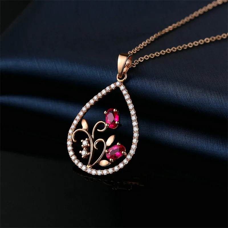 Ожерелье MOONROCY розовое капля золотистого цвета|jewelry wholesale|wholesale jewelrynecklace chokers |