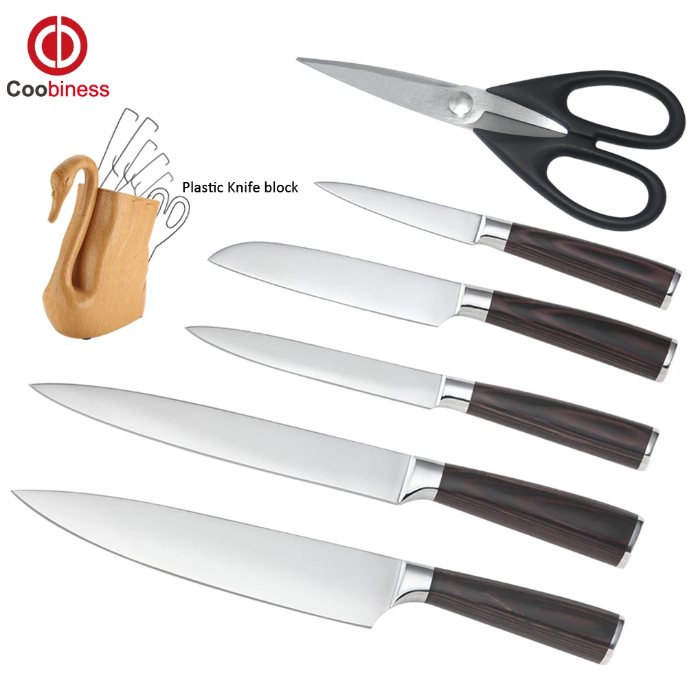 knife block set with scissors